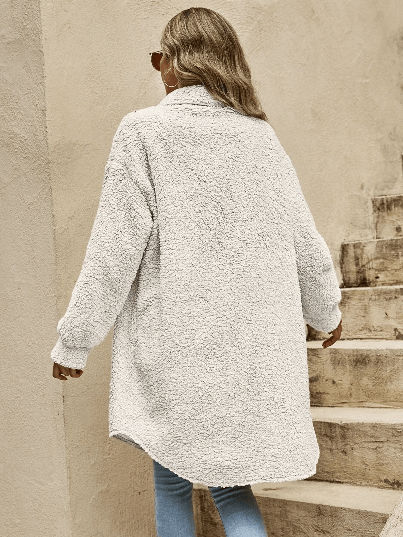 Veste-chemise longue effet mouton - chaleur et style cocooning - MAX FOR ME MAX FOR ME