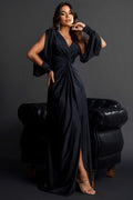 Variant image for Robe Femme A-Line Bleu Taille M Satin Élégante-7