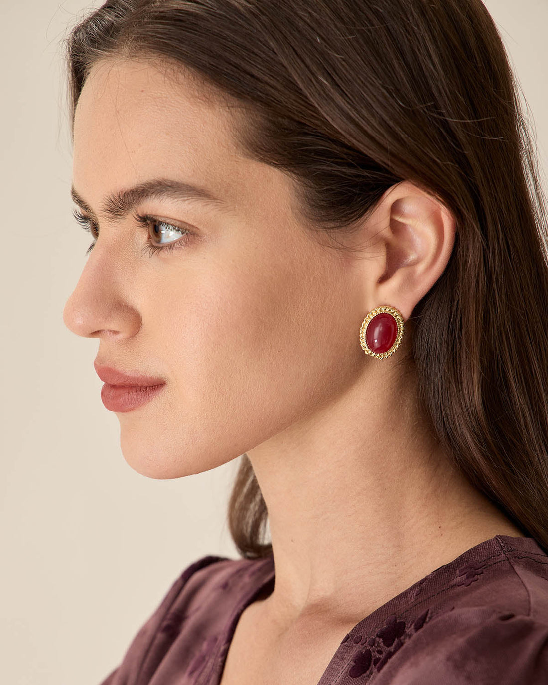 Boucles d'oreilles ovales rétro Default MAX FOR ME