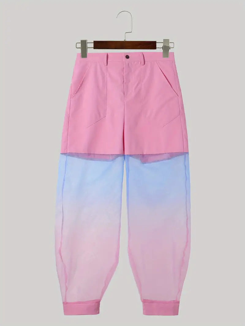 Pantalon transparence pastel - style avant-gardiste et moderne