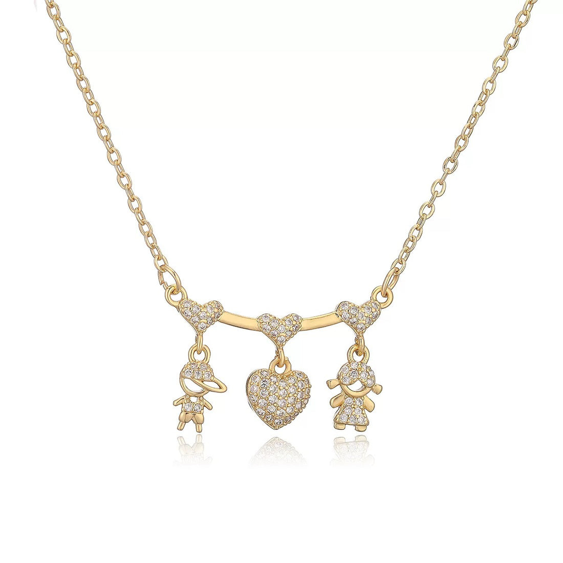 Collier clavicule zircon doré – bijou fin mixte au style minimaliste