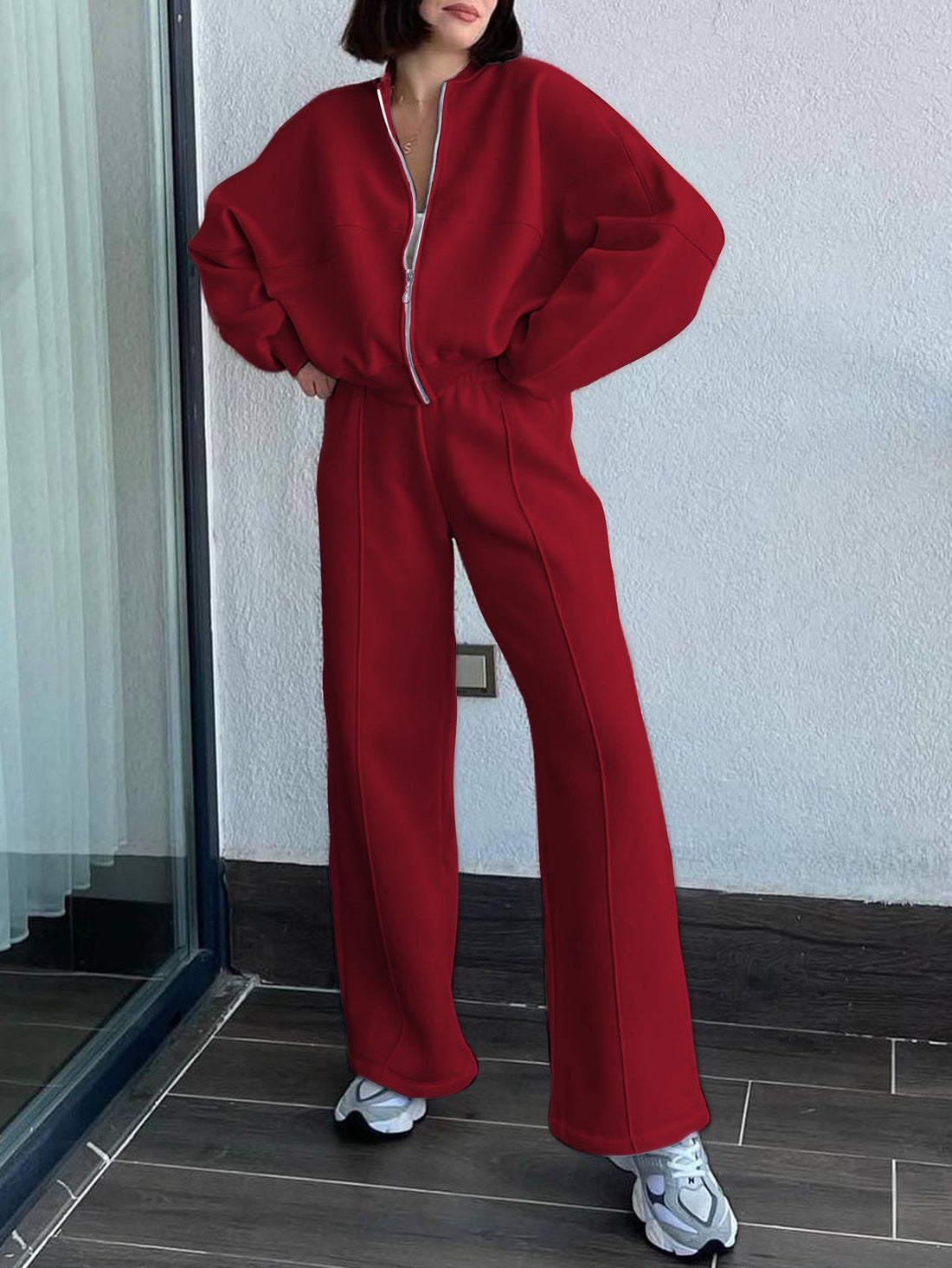 Ok _ Ensemble 2 pièces – Sweatshirtjacke mit langen Ärmeln und Hose – MAX FOR ME