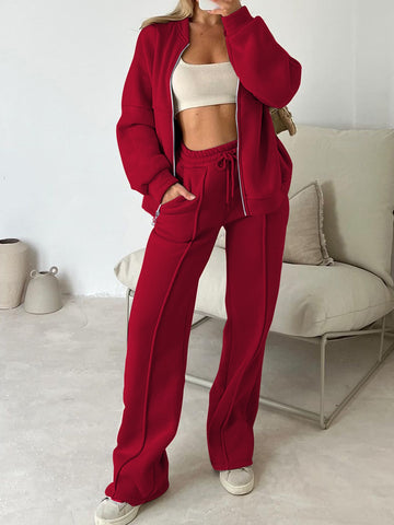 Ok _ Ensemble 2 pièces – Sweatshirtjacke mit langen Ärmeln und Hose – MAX FOR ME