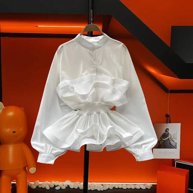 Blouse - Chemise à volants et manches longues