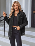 Veste denim Lara Oversize effet délavé 