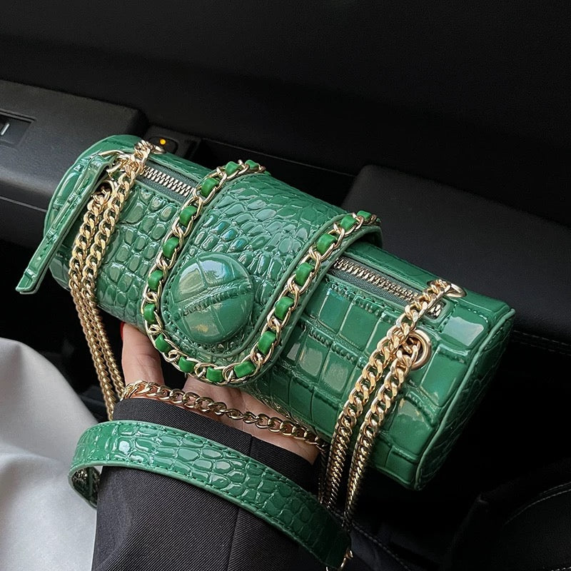 Sac Lina bandoulière texture crocodile haut de gamme - MAX FOR ME