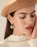 Boucles d'oreilles coupées à chutes d'or 