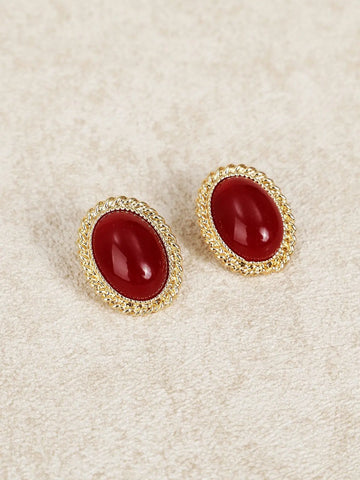 Boucles d'oreilles ovales rétro Default MAX FOR ME