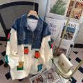 Cardigan-femme-maille-denim-blanc-empiecements-urbain-MAX-FOR-ME
