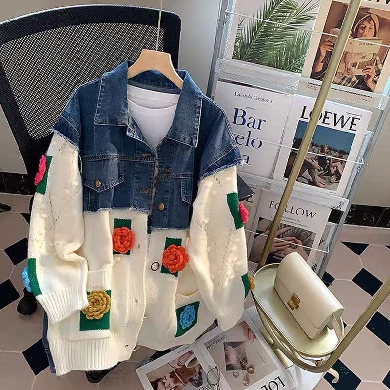 Cardigan-femme-maille-denim-blanc-empiecements-urbain-MAX-FOR-ME