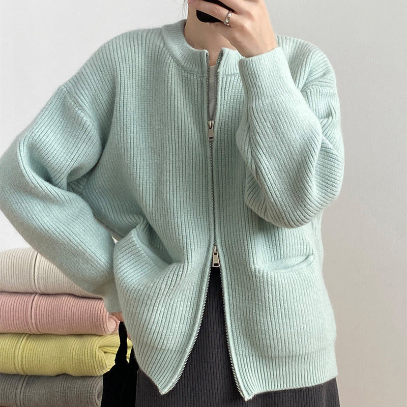 Gilet zippé en maille douce - le confort essentiel