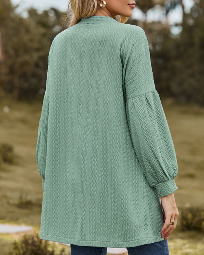 Cardigan long texturé - élégance et style au quotidien - MAX FOR ME