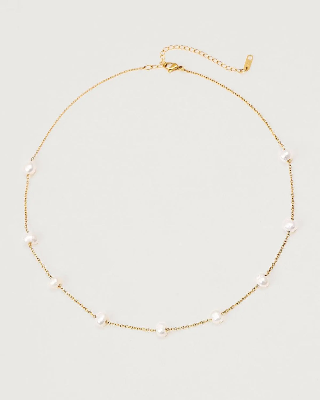 Collier Chaîne Câble Dorée avec Perles 