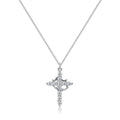 Chaîne fine fermoir mousqueton collier croix Max for Me système sécurisé argent
