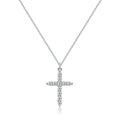 Éclat reflets lumière collier croix strassée Max for Me brillance cristalline argent
