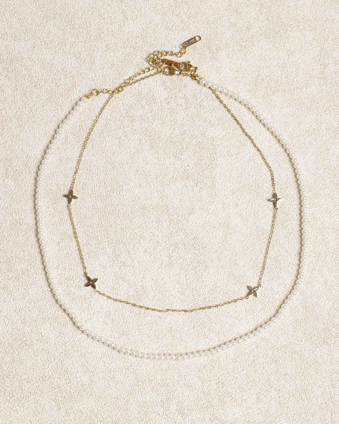 Collier de rétro de perles blanches Default MAX FOR ME