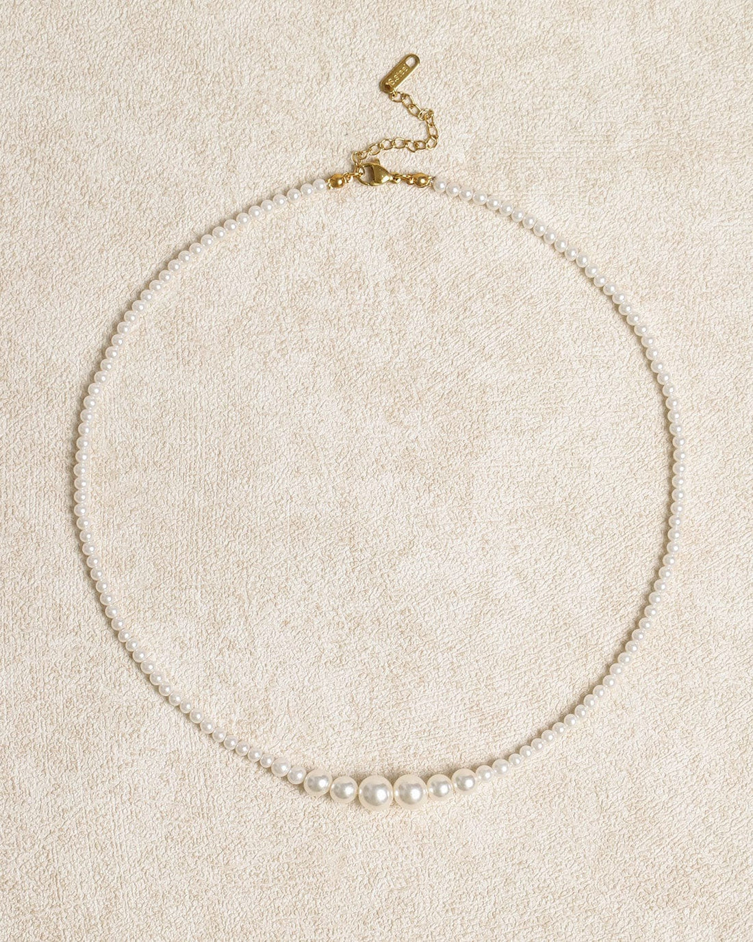 Collier en alliage rétro de perle blanc 