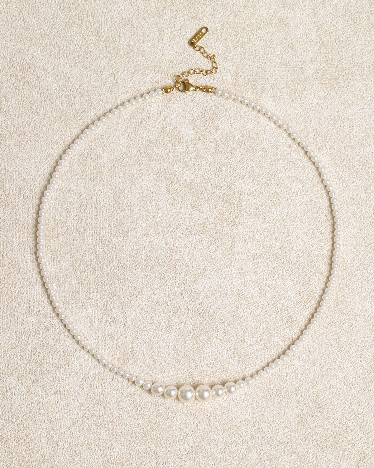 Collier en alliage rétro de perle blanc 