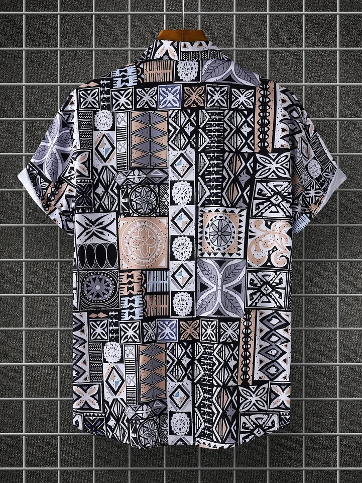 Chemise décontractée à motif pour Homme - Été -