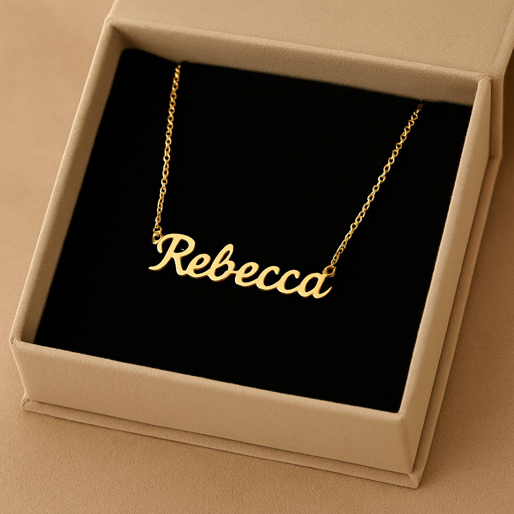 Ketting 1 Gepersonaliseerde Voornaam – Goudkleurig Roestvrij Staal