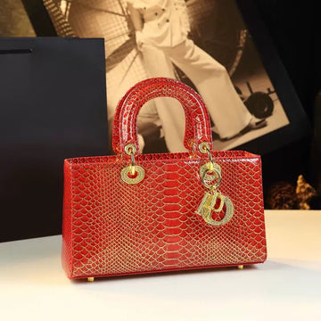 Luxe leren handtas voor dames rechthoekig - Tijdloze elegantie - MAX FOR ME