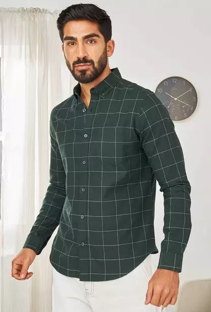 Max - Chemise Oxford non extensible à carreaux