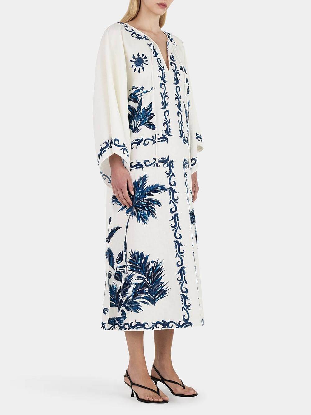 Robe hawaienne vintage à paillettes oversize - style tropical scintillant