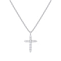 Collier croix strassée soirée élégante Max for Me pendentif scintillant raffiné argent

