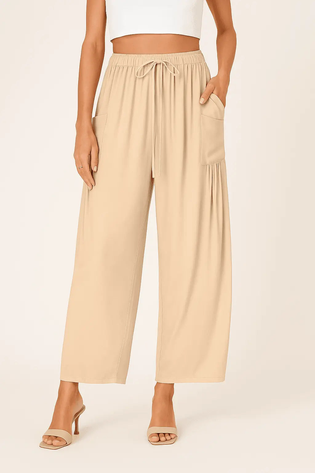 Pantalon Fluide Femme Noir MAX FOR ME