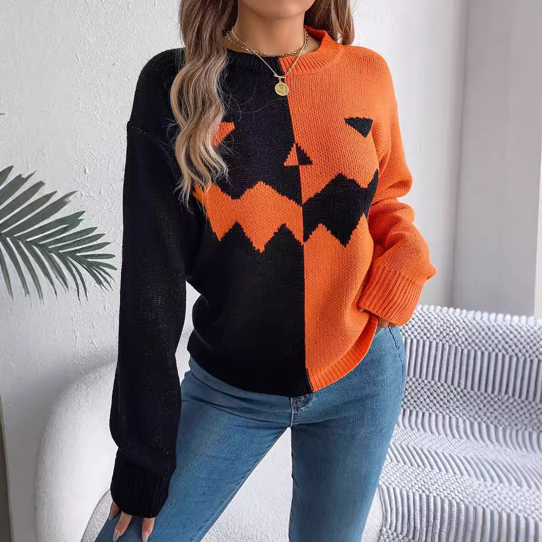 Pull femme maille fantaisie automne-hiver Max for Me avec motifs créatifs