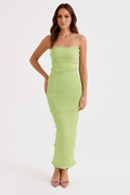 Robe Élégante Raya – Longueur maxi et effet plissé texturé 