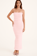 Robe Élégante Raya – Longueur maxi et effet plissé texturé 