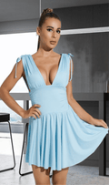 Robe Layla avec liens d'épaules et corsage froncé 