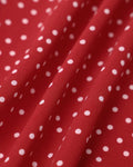 Robe Longue Femme Enveloppe à Volants à Pois Rouge MAX FOR ME