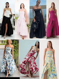 Robe Longue Femme Imprimée Sans Bretelles MAX FOR ME