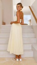 Robe Longue Halterneck– Coton Léger et Décolleté MAX FOR ME