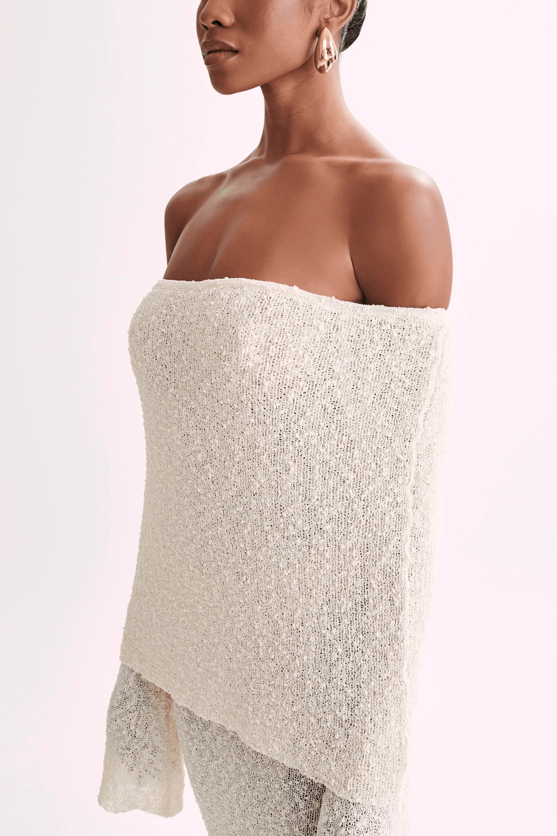 Robe Longue Marisol en Bouclé Elégante 