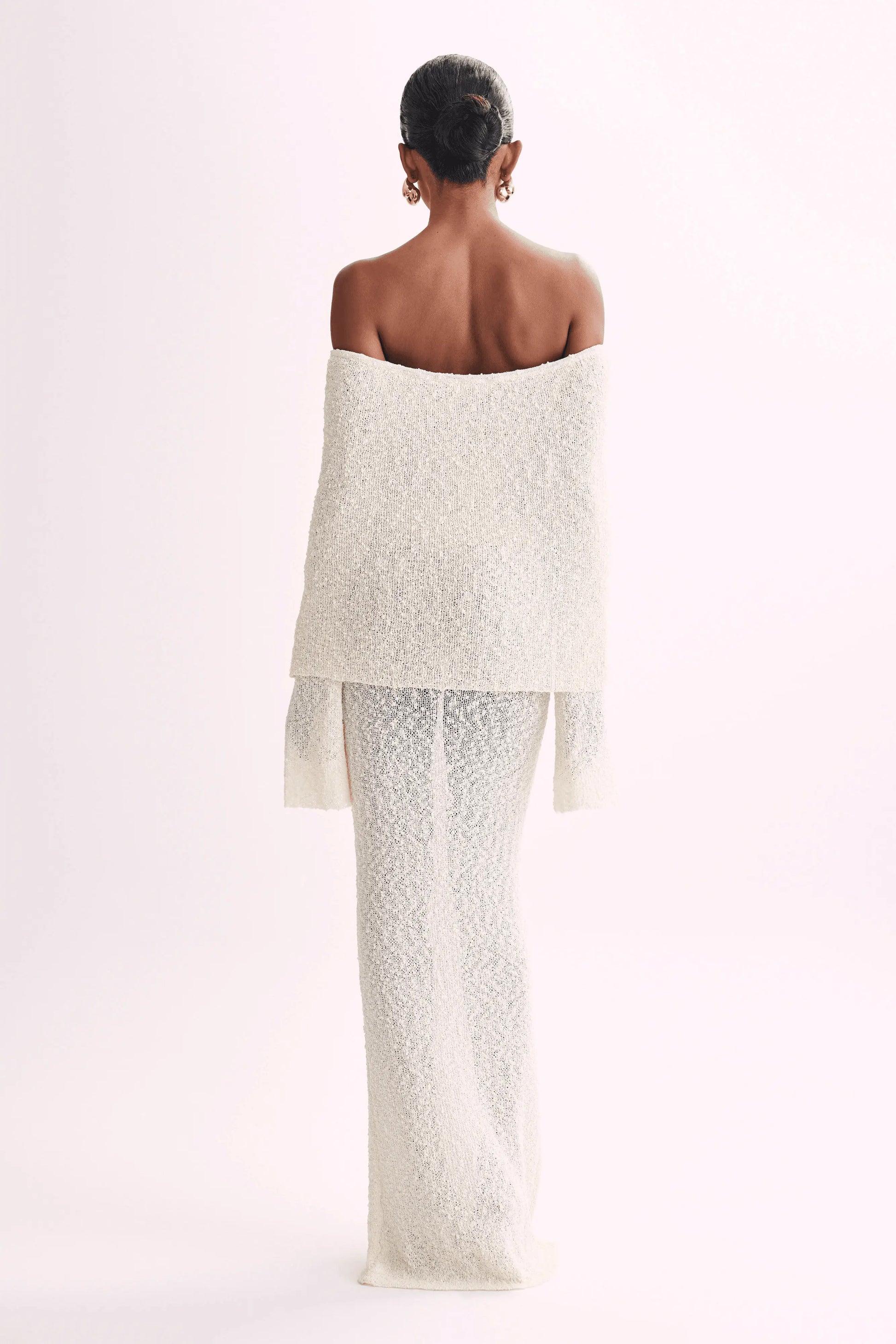 Robe Longue Marisol en Bouclé Elégante 