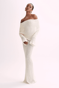 Robe Longue Marisol en Bouclé Elégante 