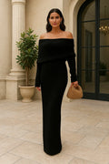 Robe Longue Marisol en Bouclé Elégante 