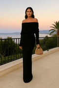Robe Longue Marisol en Bouclé Elégante 