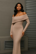 Robe Longue Marisol en Bouclé Elégante 