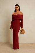 Robe Longue Marisol en Bouclé Elégante 