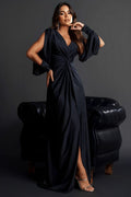Variant image for Robe Femme A-Line Bleu Taille M Satin Élégante-7