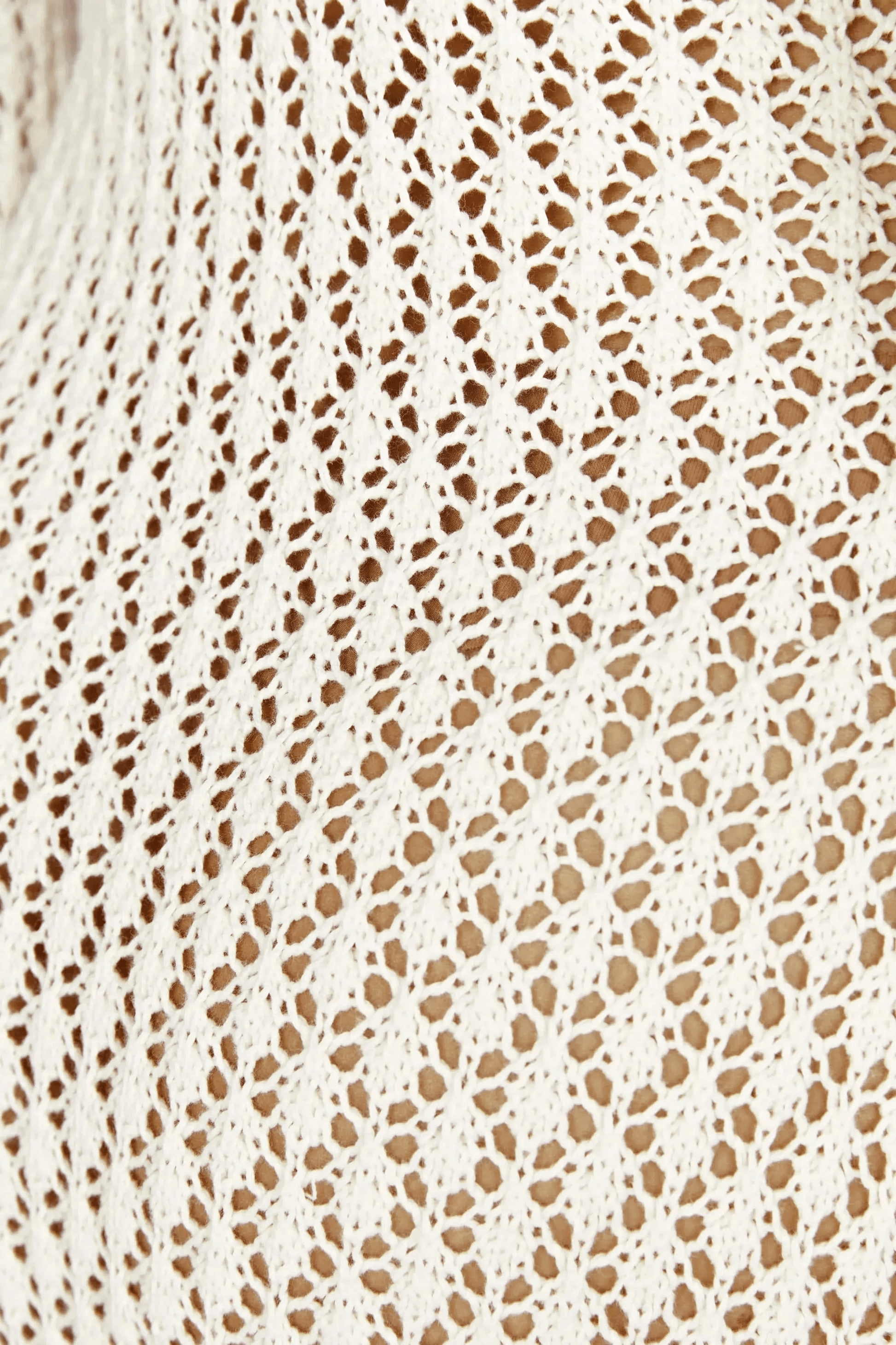 Robe Longue transprente en Crochet avec Manches Évasées 
