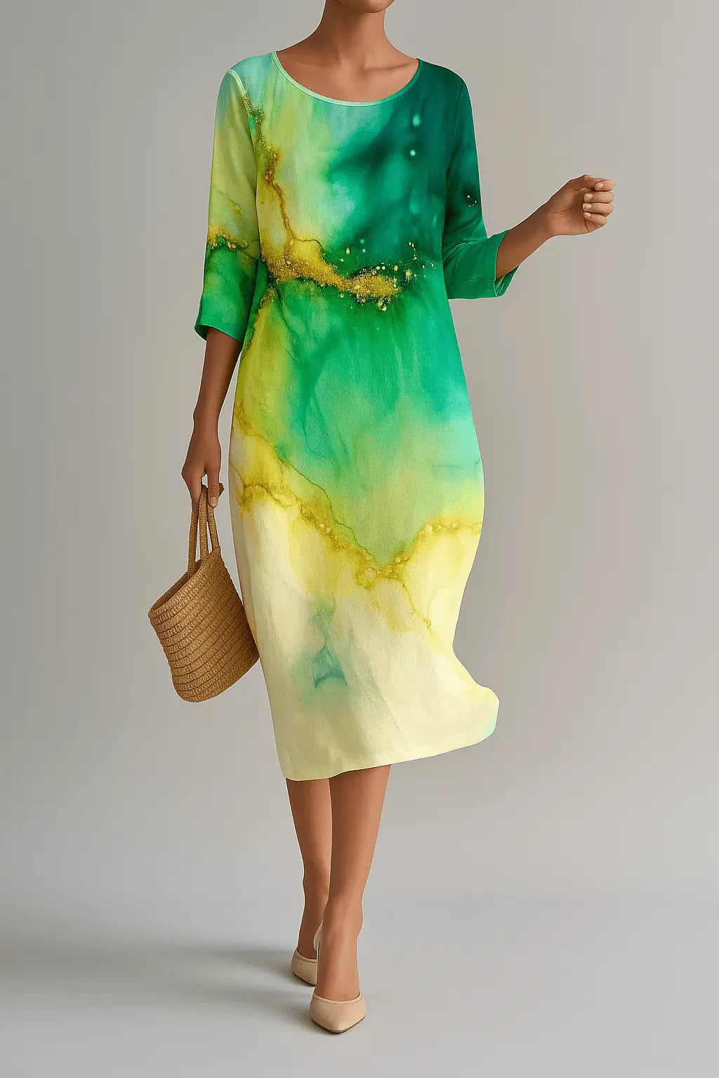 Robe Maxi Femme Élégante Fleurie 