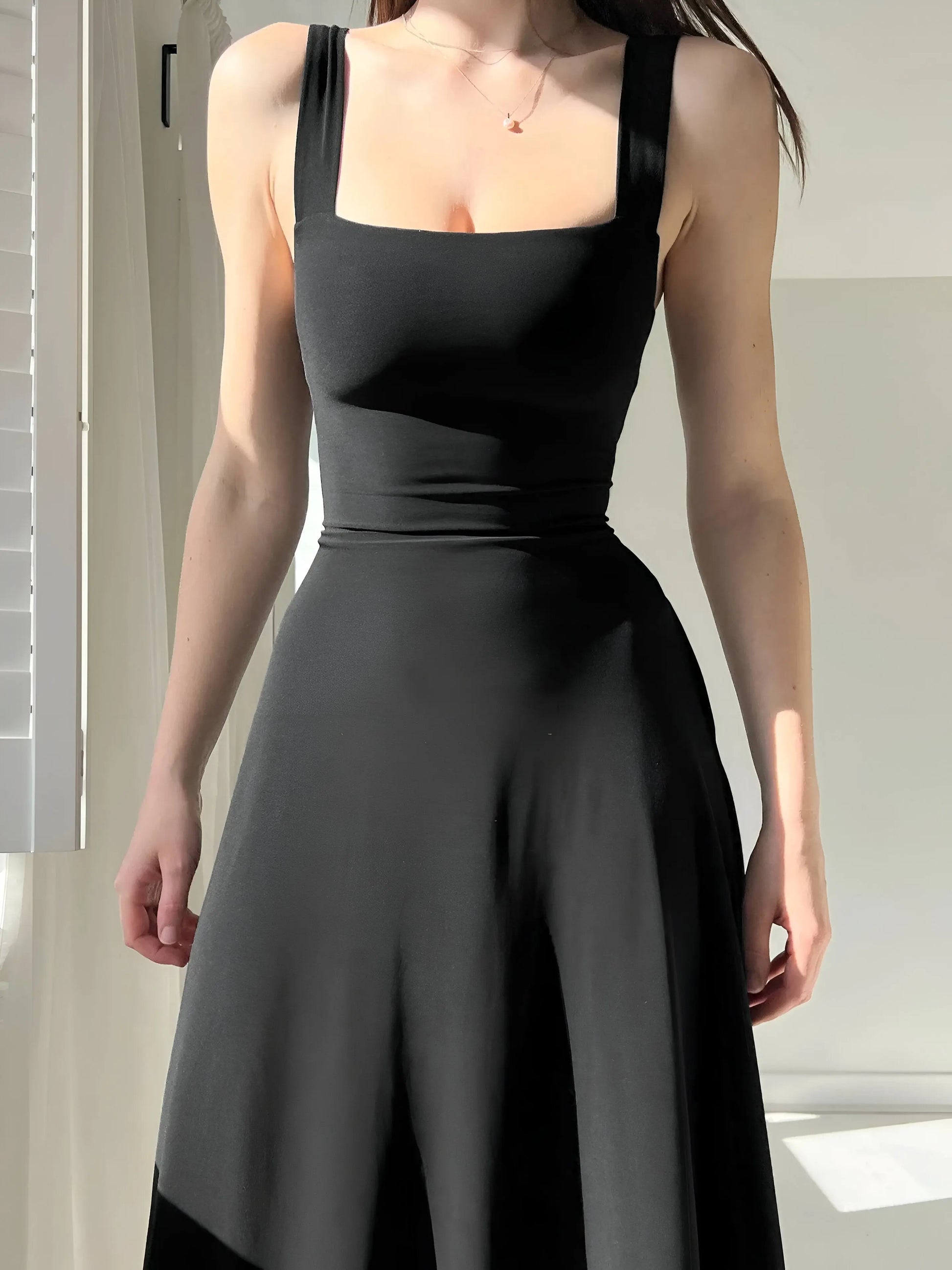 Robe Midi Femme Charbon – Élégance Chic et Intemporelle MAX FOR ME