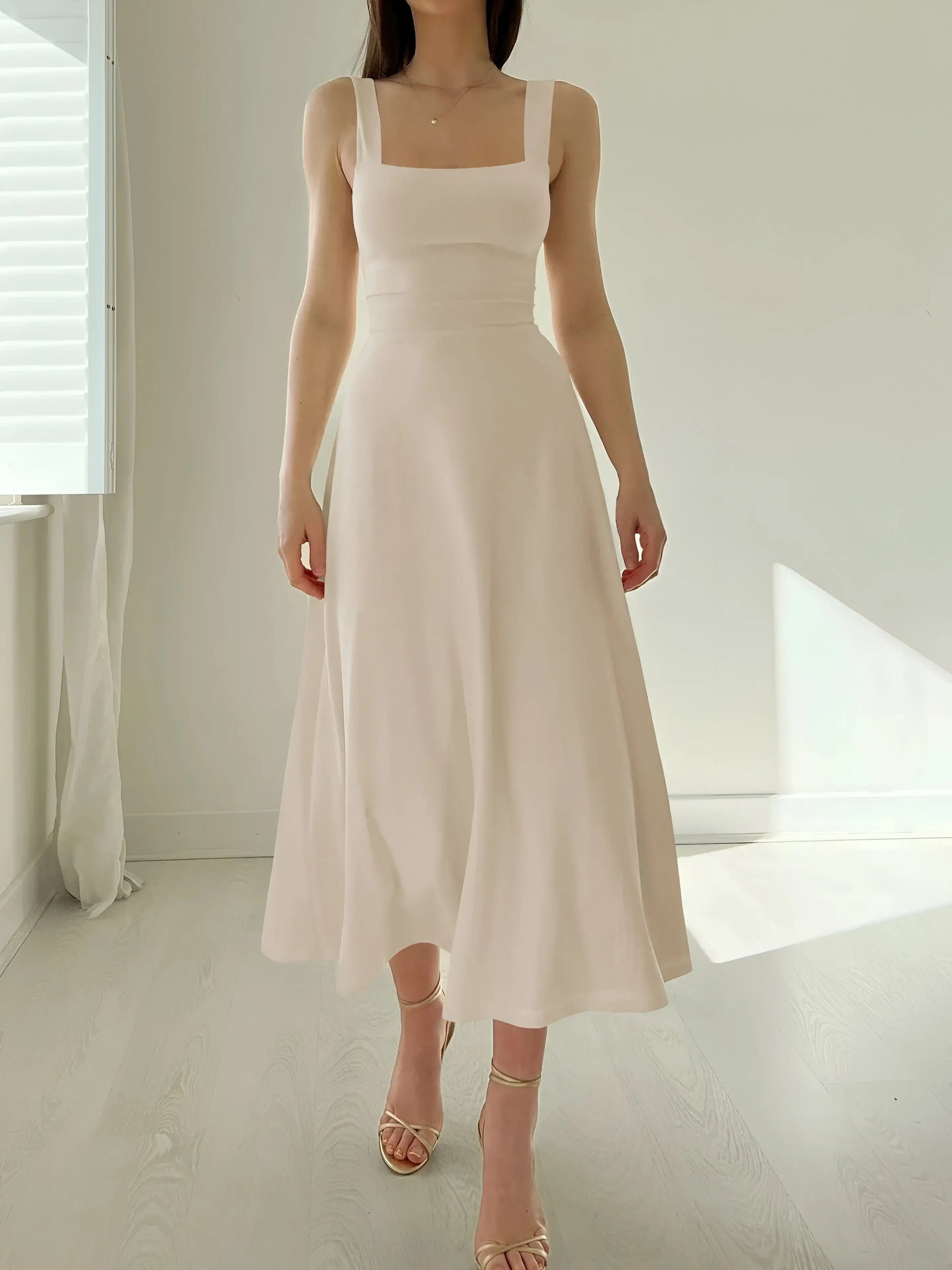 Robe Midi Femme Charbon – Élégance Chic et Intemporelle MAX FOR ME