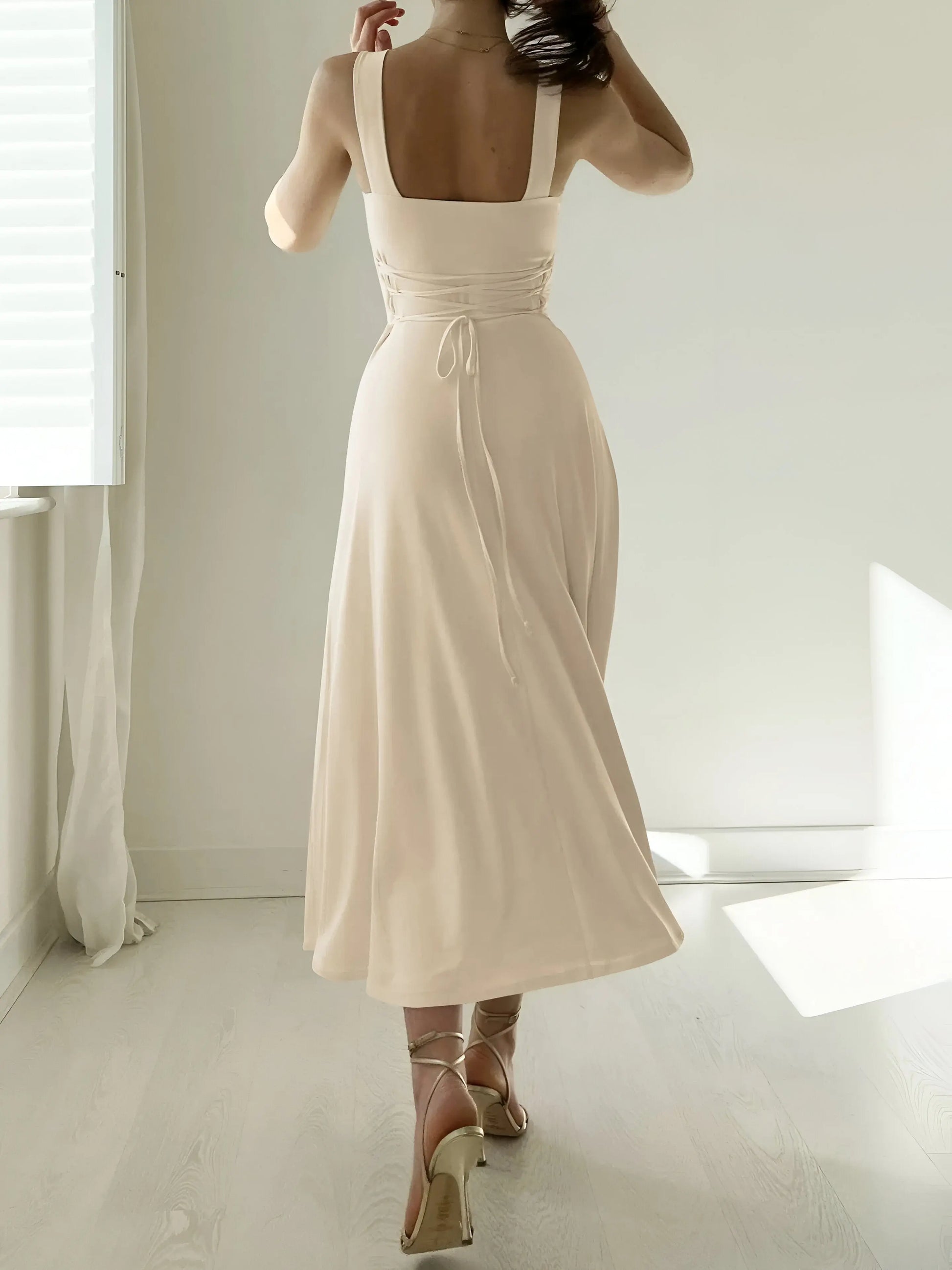 Robe Midi Femme Charbon – Élégance Chic et Intemporelle MAX FOR ME