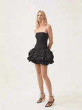 Robe Mini Iris Ballonnée Sans Bretelles 
